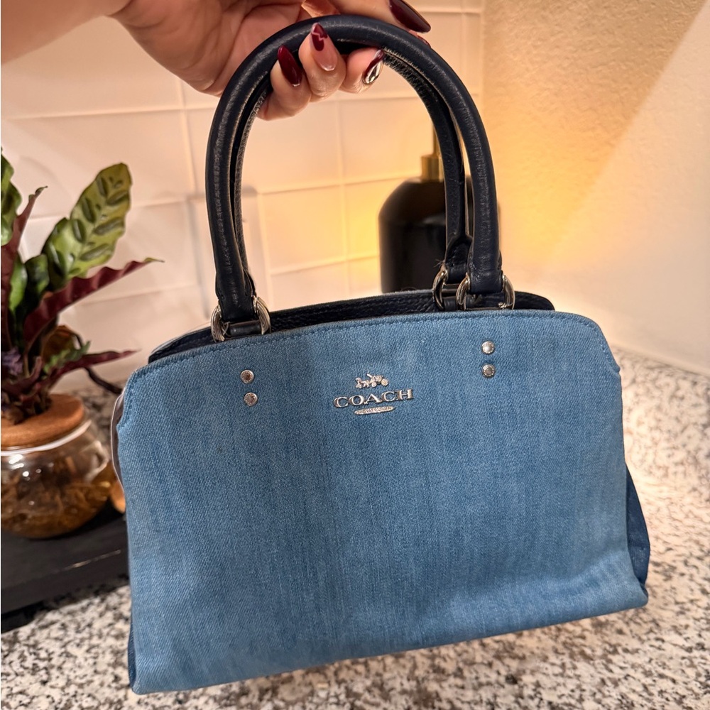 Coach Denim Mini Lillie Carryall NWT